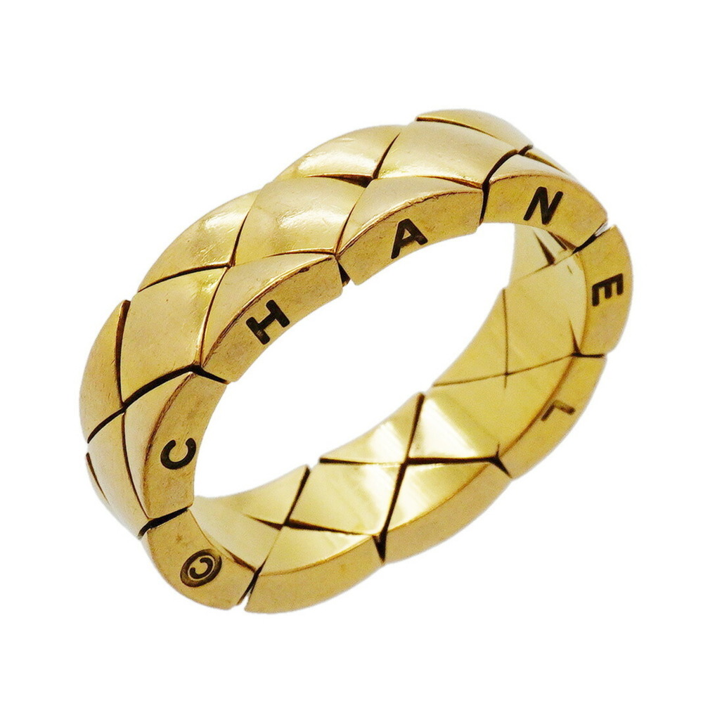 Chanel Matelassé Ring, 18K Yellow Gold, Size 15.5 (Men's/Women's)